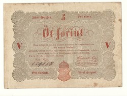 1848 as 5 forint Kossuth bankó papírpénz bankjegy 48 49 es szabadságharc pénze barna sor dqa