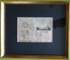 ​  Szász Endre bélyeg, elsőnapi bélyegzővel + tusrajz, aláírás   
