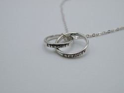 KK1041 Ezüst  Eternity gyűrű medál és nyaklánc 925 jelzett