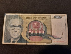 Jugoszláv 5000 Dínár 