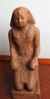 Egyiptomi fáraó _  terrakotta szobor