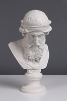 Platón Mellszobra - Fehér Márvány Ókori Görög Filozófus Szobor - 20cm