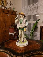 Antik Nápolyi reneszánsz porcelán szobor.36cm!