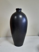 38 cm ritka elegáns fekete padlóváza váza