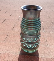 Retro applied art marked ceramic vase