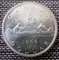 Ezüst Canada Dollár kenus 1966 T1-2