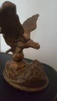 Antique bronzed market bird
