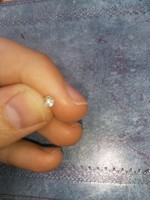 14kt 585 jelzésű fehérarany gyémánt fülbevaló páratlan