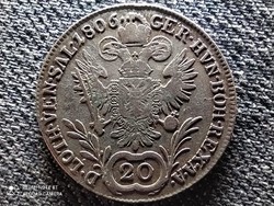 Ausztria II. Ferenc .583 ezüst 20 Krajcár 1806 A (id47100)
