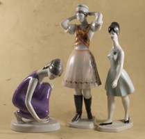 Hollóházi porcelán női figurák 647