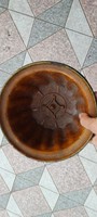Különleges, díszes mintàs belső Antik màzas kuglóf sütő forma,keràmia- cserép konyhai dísz, 