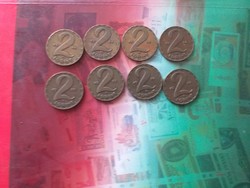 1970-1979 ig 2 forint (1973 és 75 nincs benne)