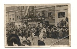 1938 Kassa visszatér Képeslap Ózd állomásra Felvidék felszabadulásának emlékére 1938 nov 23