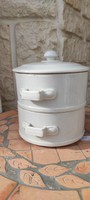 Érdekes porcelán éthordó,jelzett, gyönyörű különleges ,Ételes,Étel hordó ritkasàg