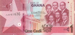 Ghána 1 cedi, 2019, UNC bankjegy