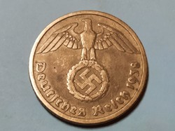 Horogkeresztes 10 Pfennig 1938 A