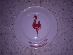 Alföldi porcelán emlék tányér " Galambkiállítás Pusztaföldvár"