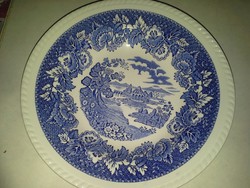 Fontebasso Treviso, gyönyörű, olasz, jelzett, kék, mély tányér. 