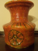 Retro, terrakotta színű kerámia váza 