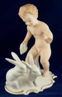 Wallendorf bunny porcelain statue
