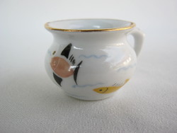 Balaton Remembrance Aquincum porcelain fish mini mug