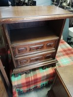 Clearance sale!! 2 wooden inlaid bedside tables - Italian vintage furniture