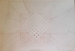 Gyarmathy Tihamér 43 x 61 cm filctoll, papír 1975-ből, keretezve