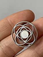 Ezüst gyűrű 18mm belső átmérő gyöngyház díszítés 