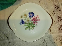 Búzavirágos  porcelán ovális kínáló tányér.... 20x24.