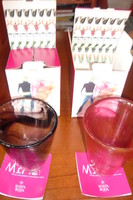 Lila és rózsaszin  különleges, minőségi üveg pohár 