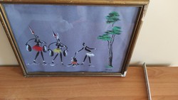 Szignózott afrikai festmény 