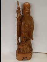Nagyméretű keleti figura fából / 50 cm /