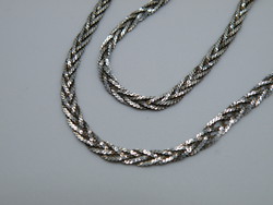 KK1097 Elegáns fonott mintájú ezüst nyaklánc 925 jelzett