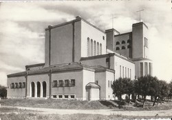 Retro képeslap - Csorna, Jézus Szíve Római katolikus templom
