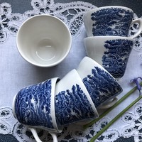 Angol jelenetes kék csészék- Grindley