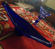 Kék AJKA kristály váza és Muranoi kínáló