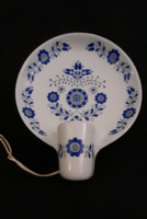 Drasche porcelán kék virágos fali lámpa