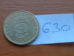 LETTORSZÁG 5 SANTIMI 2009 "Staatliche Münzen Baden-Württemberg", (Germany) #630