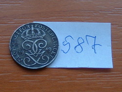 SVÉDORSZÁG 1 ŐRE 1949 WW II VAS 1,7 g, 16 mm #587