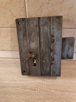 Biedermeier korabeli ajtó vagy pince zár..21 x 15 cm.