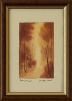 Ferenc Barsi - floodplain forest, mini watercolor. Great gift idea!