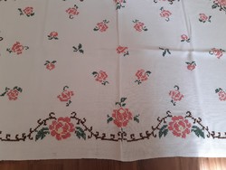 Old cross-stitched tablecloth