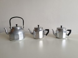 Retro régi alumínium teafőző teáskanna kávéskanna