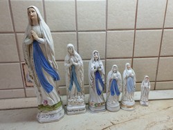 Antik,porcelán Lourdes Mária szobor 6 db eladó!