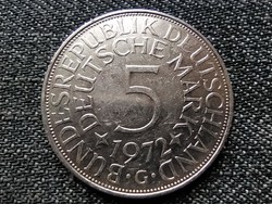 Németország NSZK (1949-1990) .625 ezüst 5 Márka 1972 G (id23022)