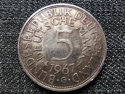 Németország NSZK (1949-1990) .625 ezüst 5 Márka 1967 G (id23009)