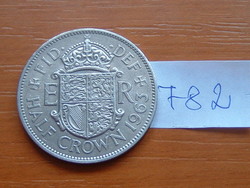 ANGOL ANGLIA 1/2 HALF CROWN KORONA 1963 Queen Elizabeth II 75% réz, 25% nikkel #782