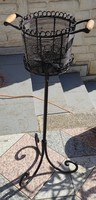 Flower stand, pedestal, champagne cooler, drink, leather, liquor bucket stand, drink stand, wine stand!