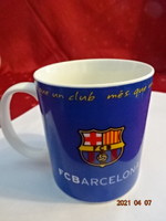 Spanish porcelain mug with fc barcelona inscription and coat of arms. He has!