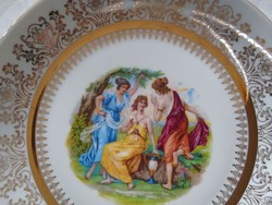 Old epiag scene, gilded plate